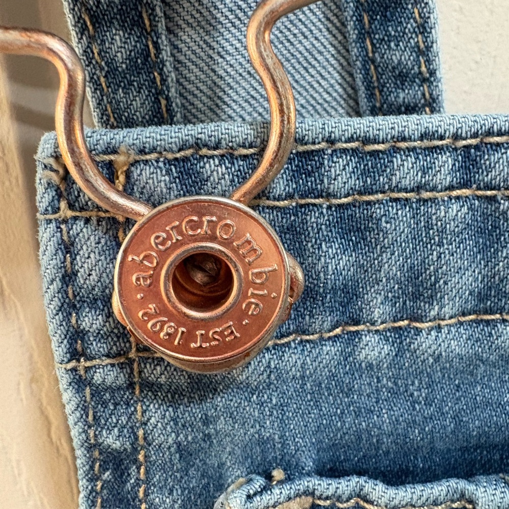 Abercrombie Kids Denim Overalls with Copper Accents - Picture 3 of 4